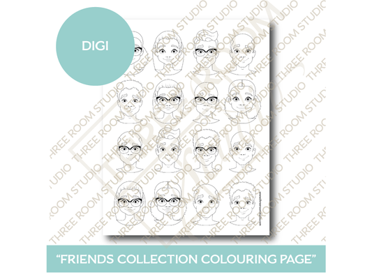 Colour Swatch Friends Collection Colouring Page