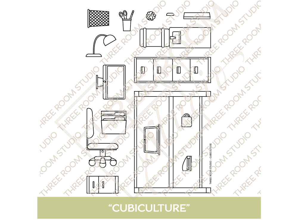 "Cubiculture" Clear Stamp Set