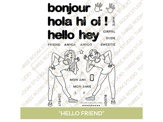 "Hello Friend" Clear Stamp Set