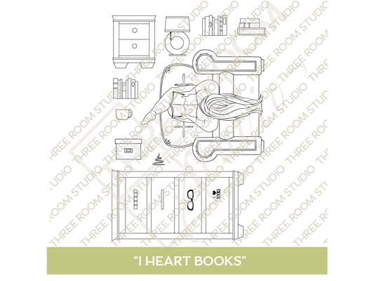 "I Heart Books" Clear Stamp Set