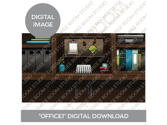 "Office1" Background Digital Download