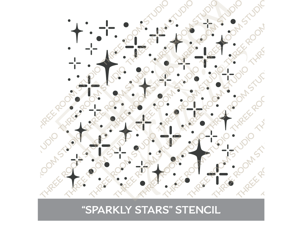 "Sparkly Stars" Stencil